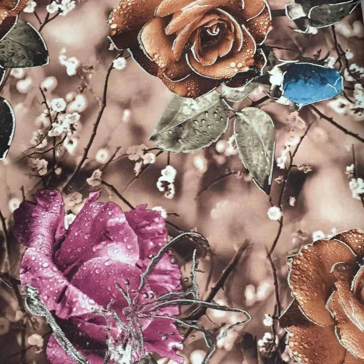 Orta Doğu Çiçek Baskı Kanepe Kumaş